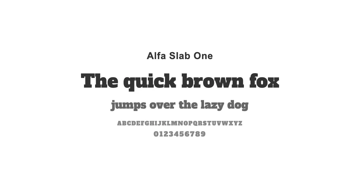 Alfa Slab Oneのサムネイル画像
