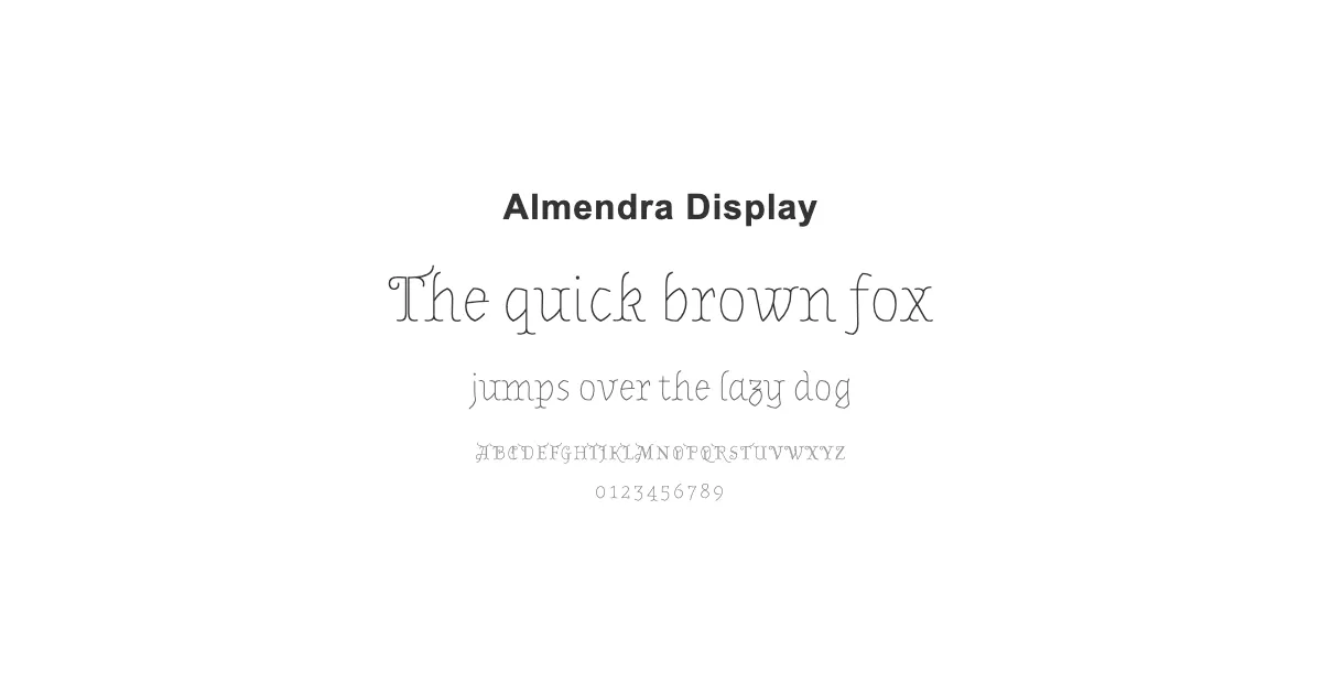 Almendra Displayのサムネイル画像