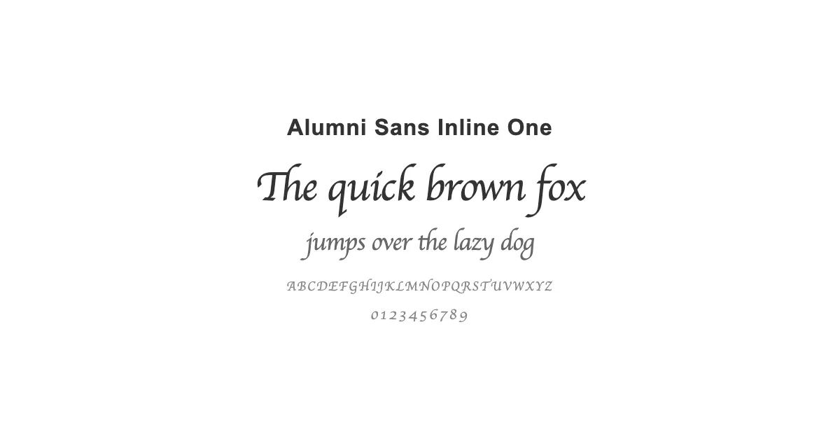 Alumni Sans Inline Oneのサムネイル画像