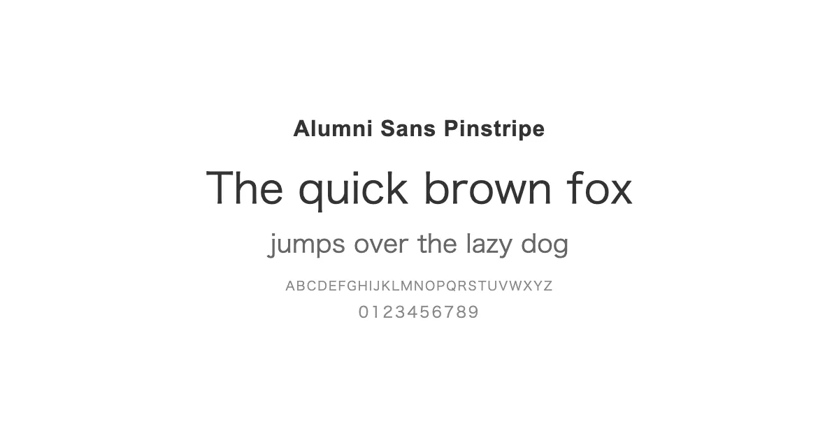 Alumni Sans Pinstripeのサムネイル画像