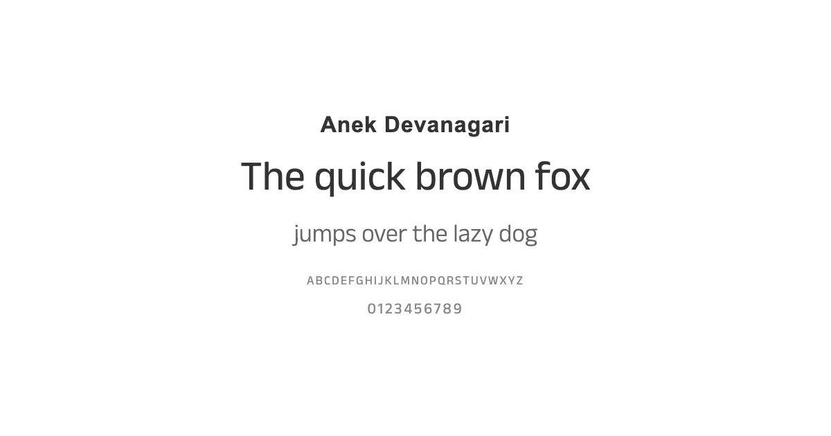 Anek Devanagariのサムネイル画像