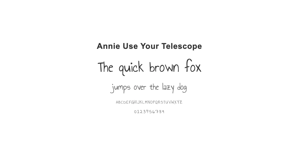 Annie Use Your Telescopeのサムネイル画像
