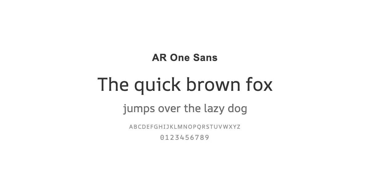 AR One Sansのサムネイル画像