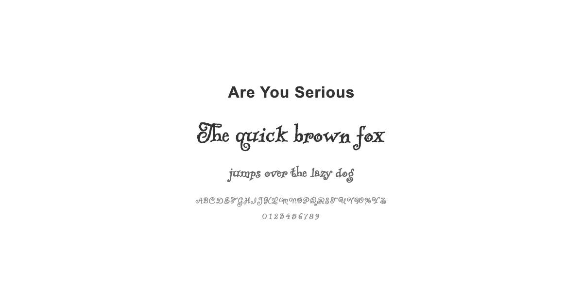 Are You Seriousのサムネイル画像