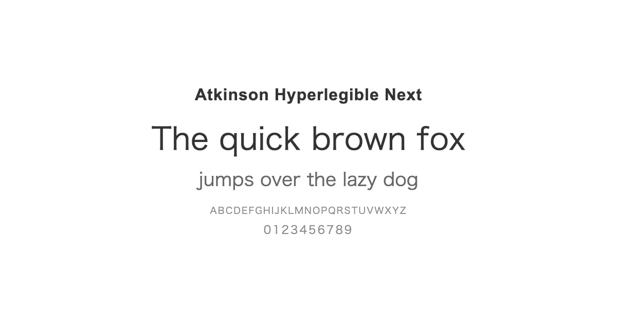 Atkinson Hyperlegible Nextのサムネイル画像
