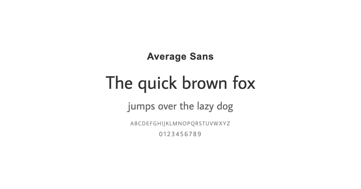 Average Sansのサムネイル画像