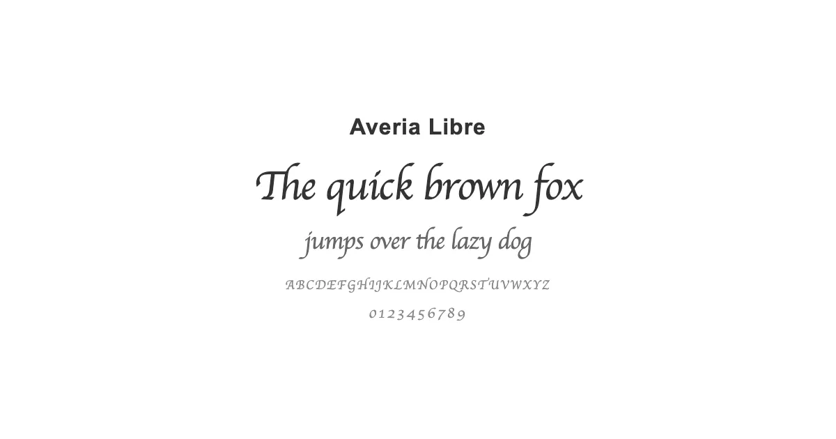 Averia Libreのサムネイル画像