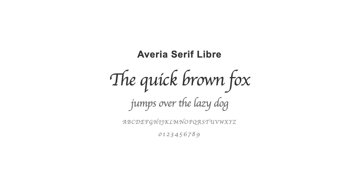 Averia Serif Libreのサムネイル画像