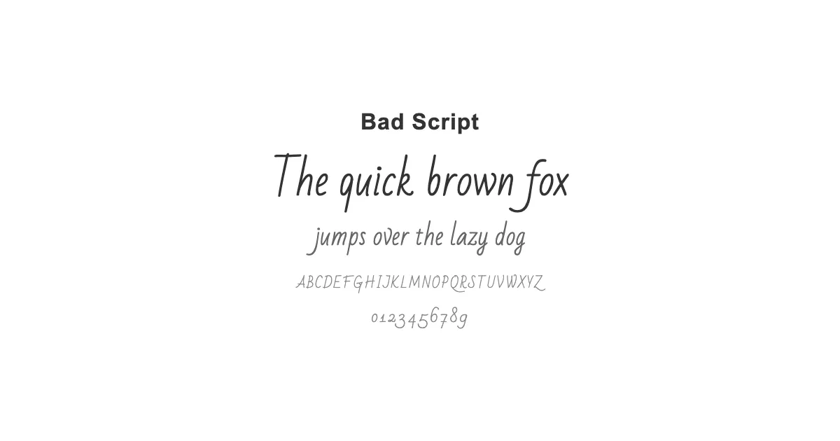 Bad Scriptのサムネイル画像