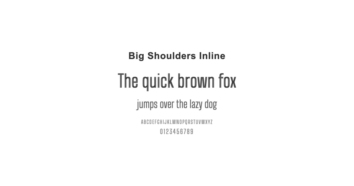 Big Shoulders Inlineのサムネイル画像