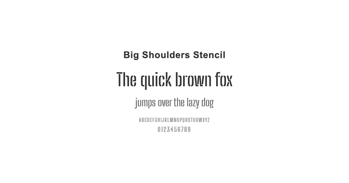 Big Shoulders Stencilのサムネイル画像