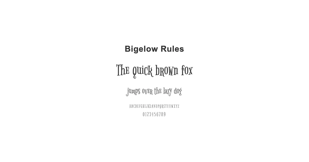 Bigelow Rulesのサムネイル画像