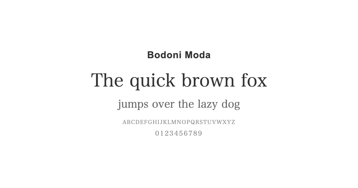 Bodoni Modaのサムネイル画像