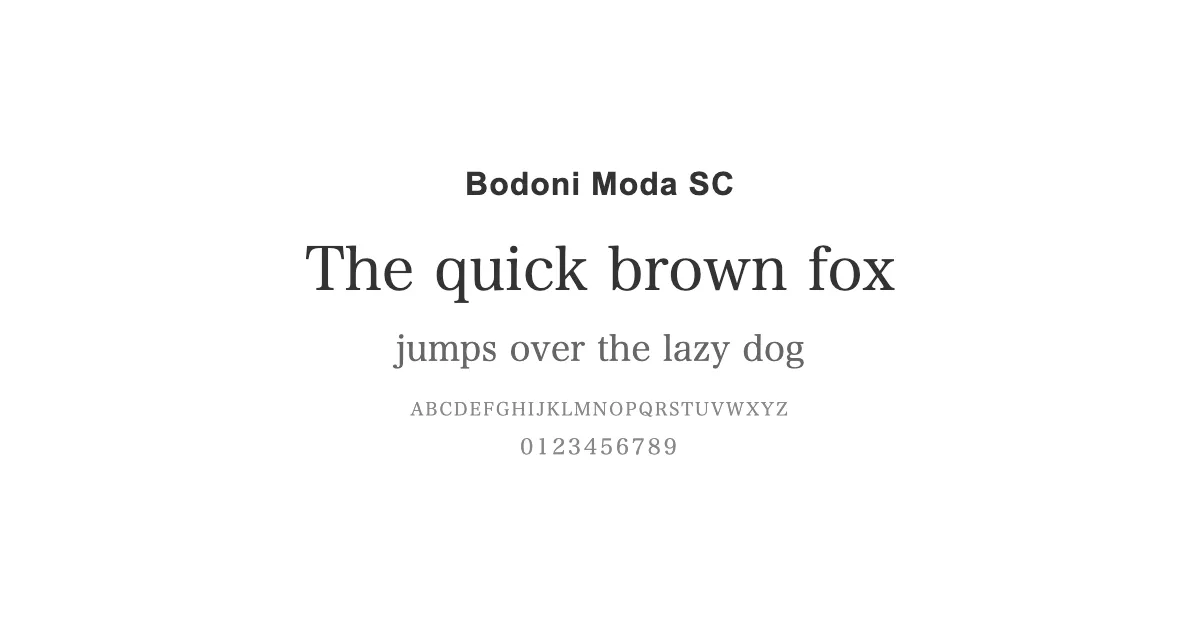 Bodoni Moda SCのサムネイル画像