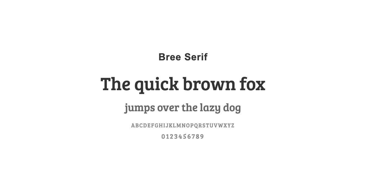 Bree Serifのサムネイル画像