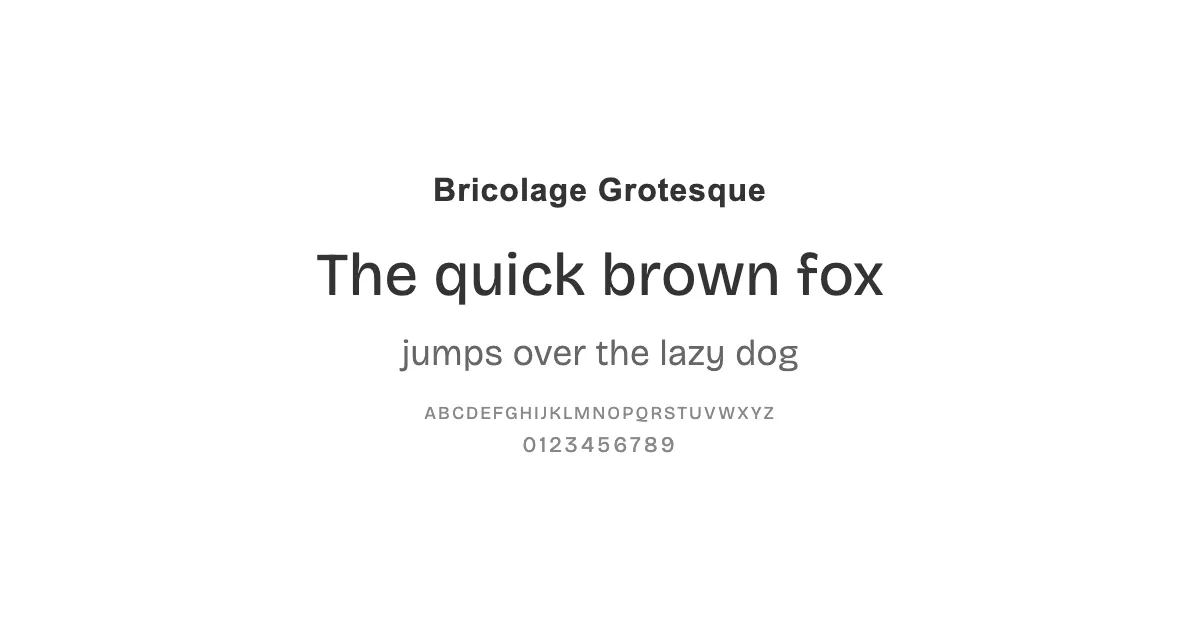 Bricolage Grotesqueのサムネイル画像