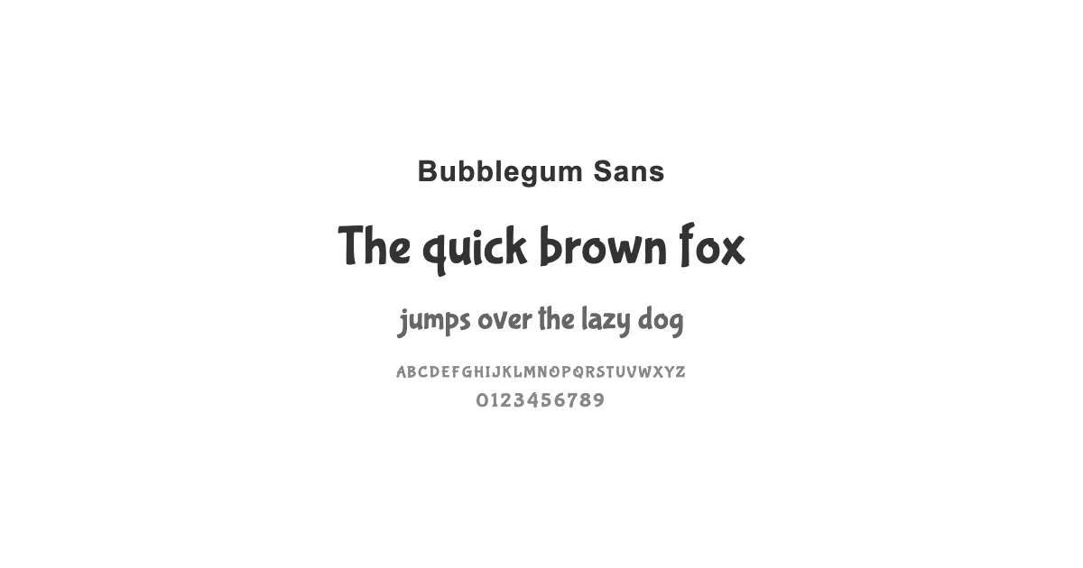 Bubblegum Sansのサムネイル画像