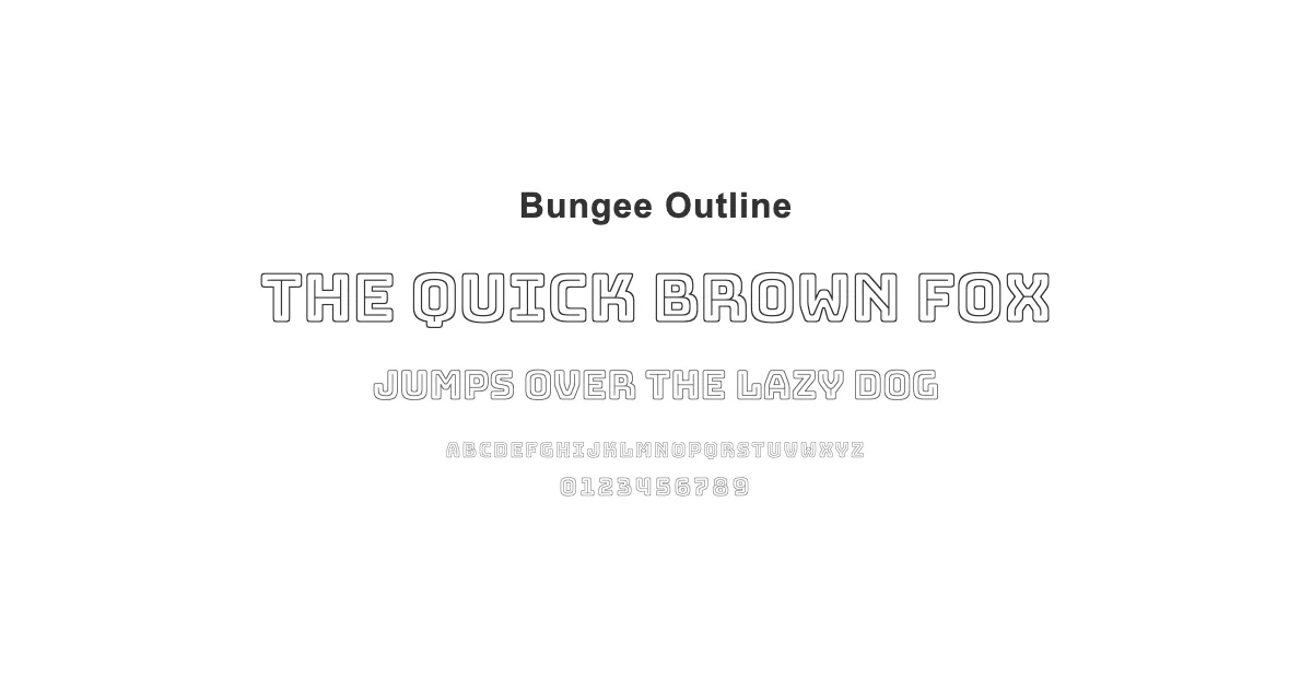 Bungee Outlineのサムネイル画像