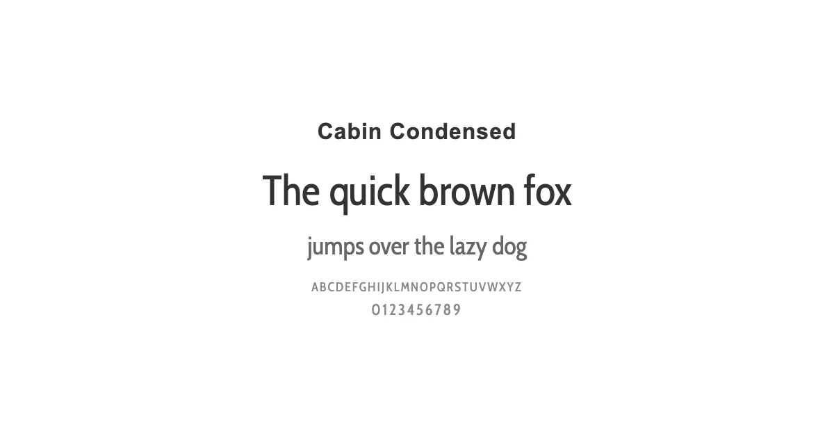 Cabin Condensedのサムネイル画像