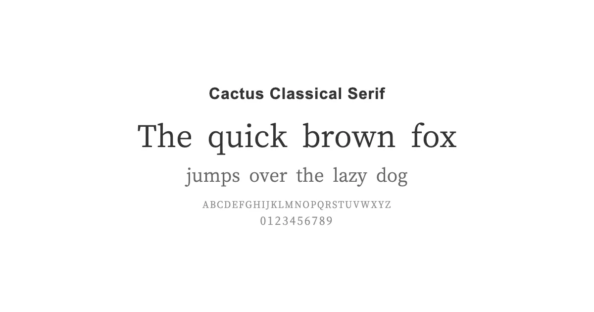 Cactus Classical Serifのサムネイル画像
