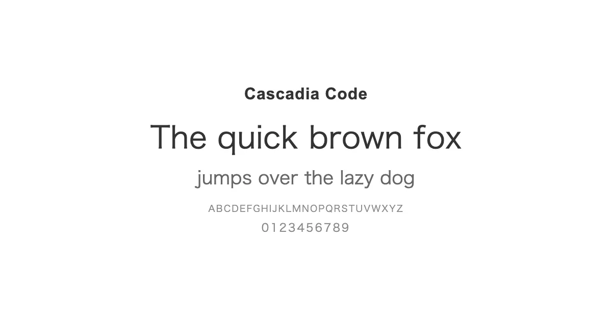 Cascadia Codeのサムネイル画像