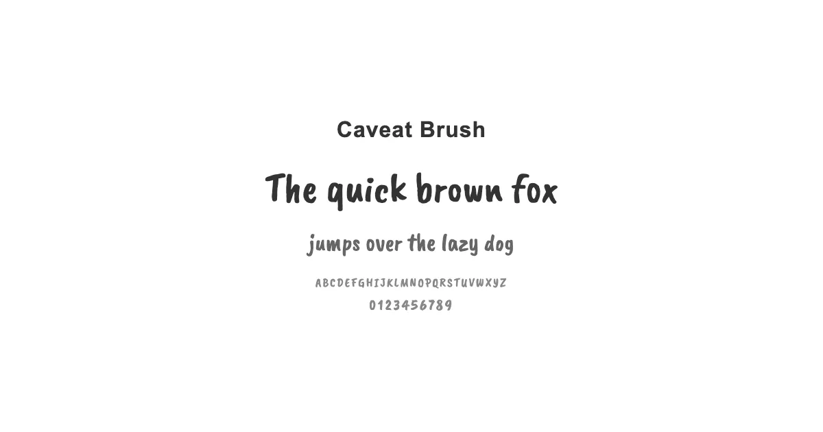 Caveat Brushのサムネイル画像