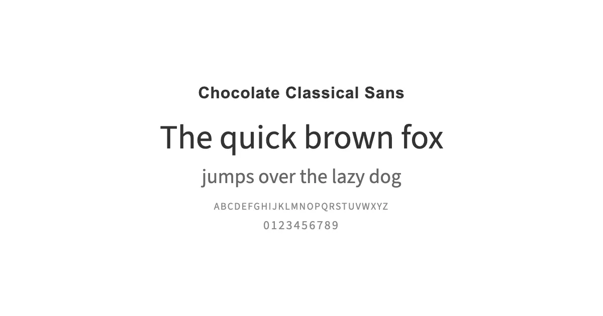 Chocolate Classical Sansのサムネイル画像