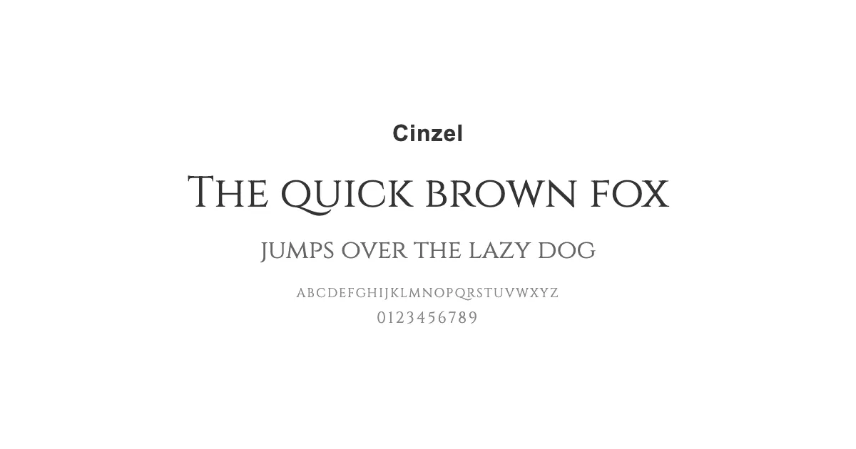 Cinzelのサムネイル画像