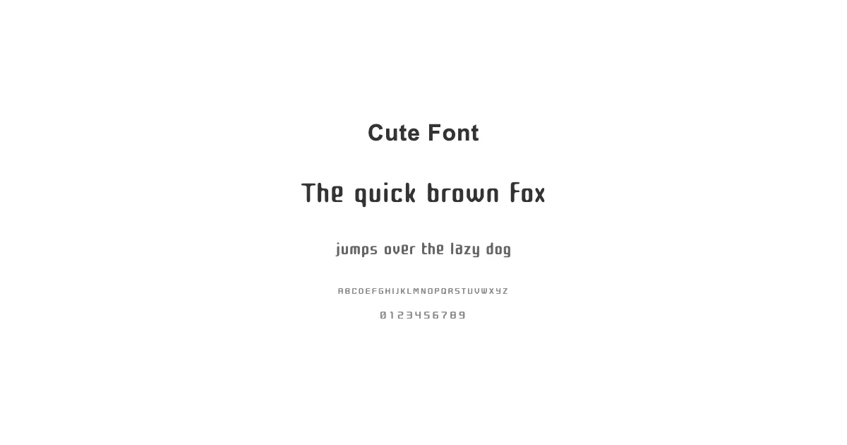 Cute Fontのサムネイル画像