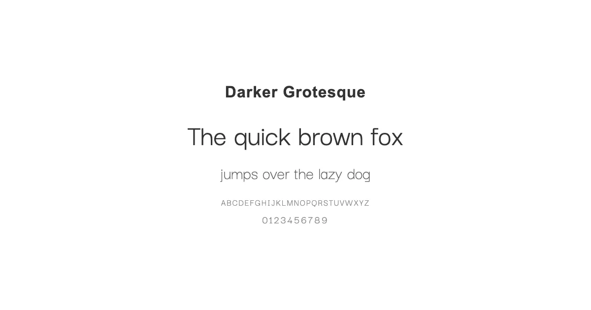 Darker Grotesqueのサムネイル画像