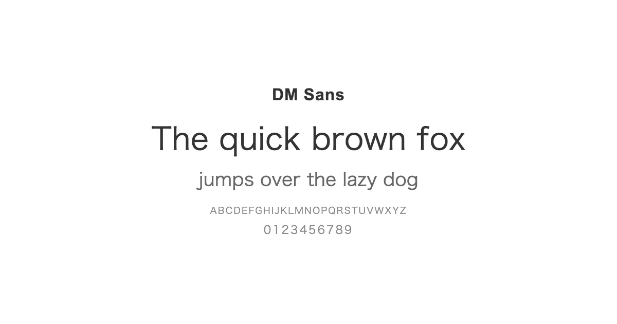 DM Sansのサムネイル画像