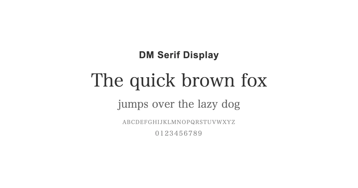 DM Serif Displayのサムネイル画像