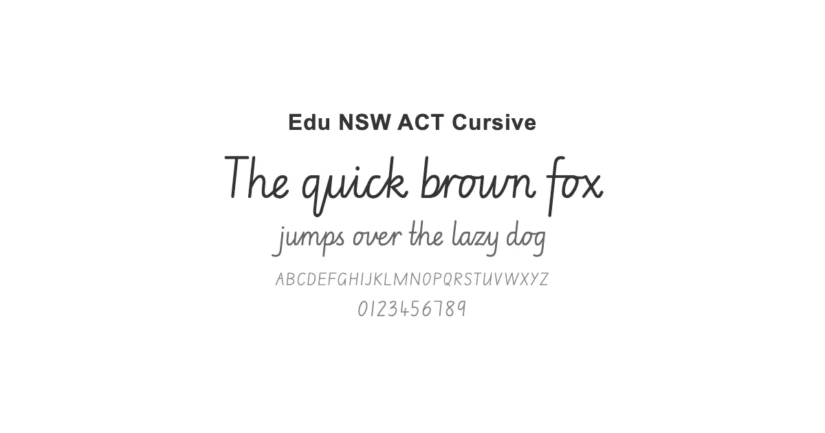 Edu NSW ACT Cursiveのサムネイル画像