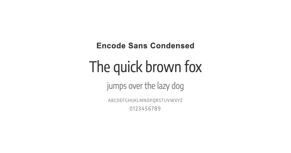 Encode Sans Condensedのサムネイル画像