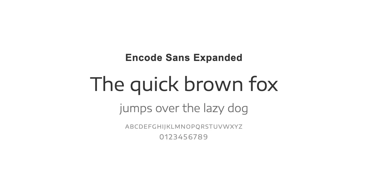 Encode Sans Expandedのサムネイル画像