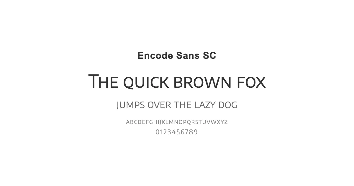 Encode Sans SCのサムネイル画像