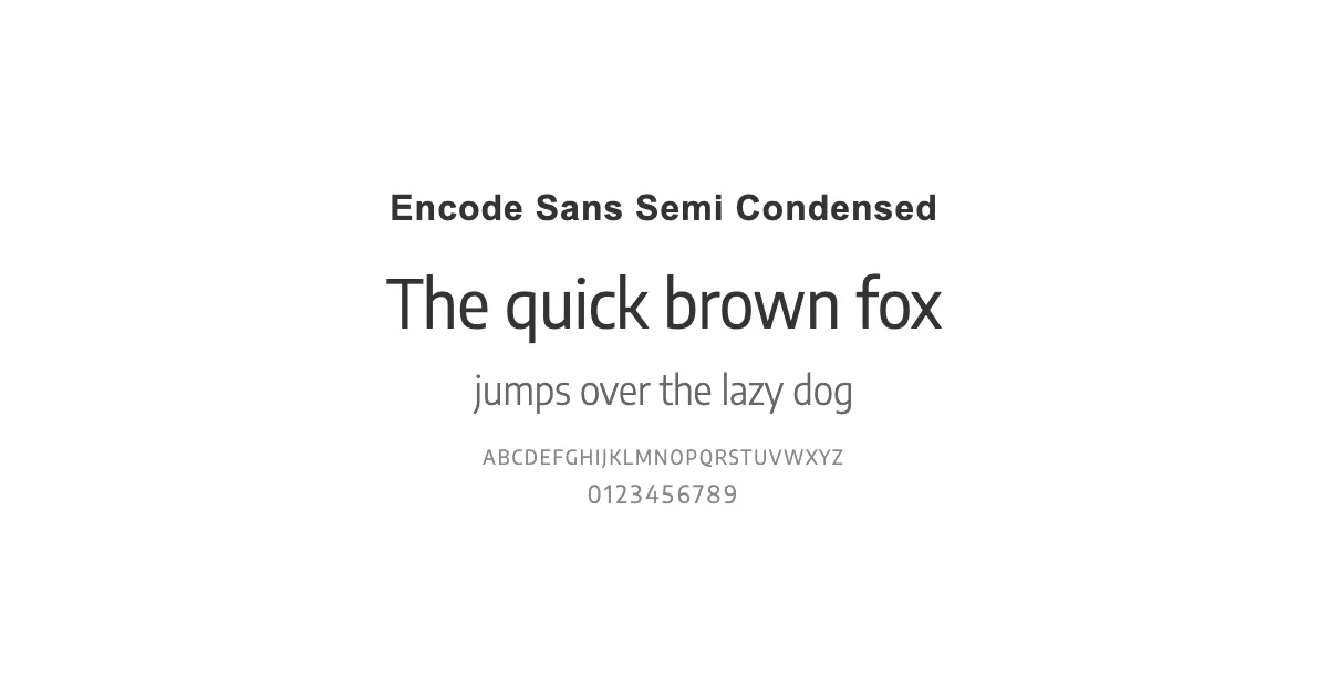 Encode Sans Semi Condensedのサムネイル画像