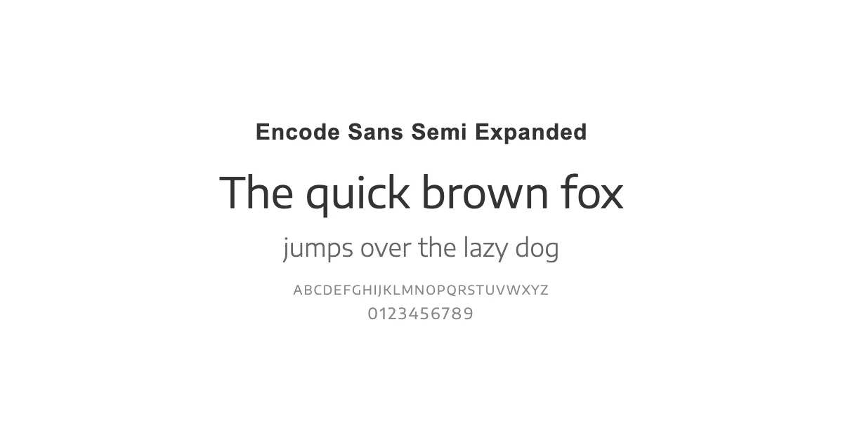 Encode Sans Semi Expandedのサムネイル画像