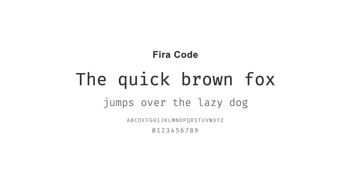 Fira Codeのサムネイル画像