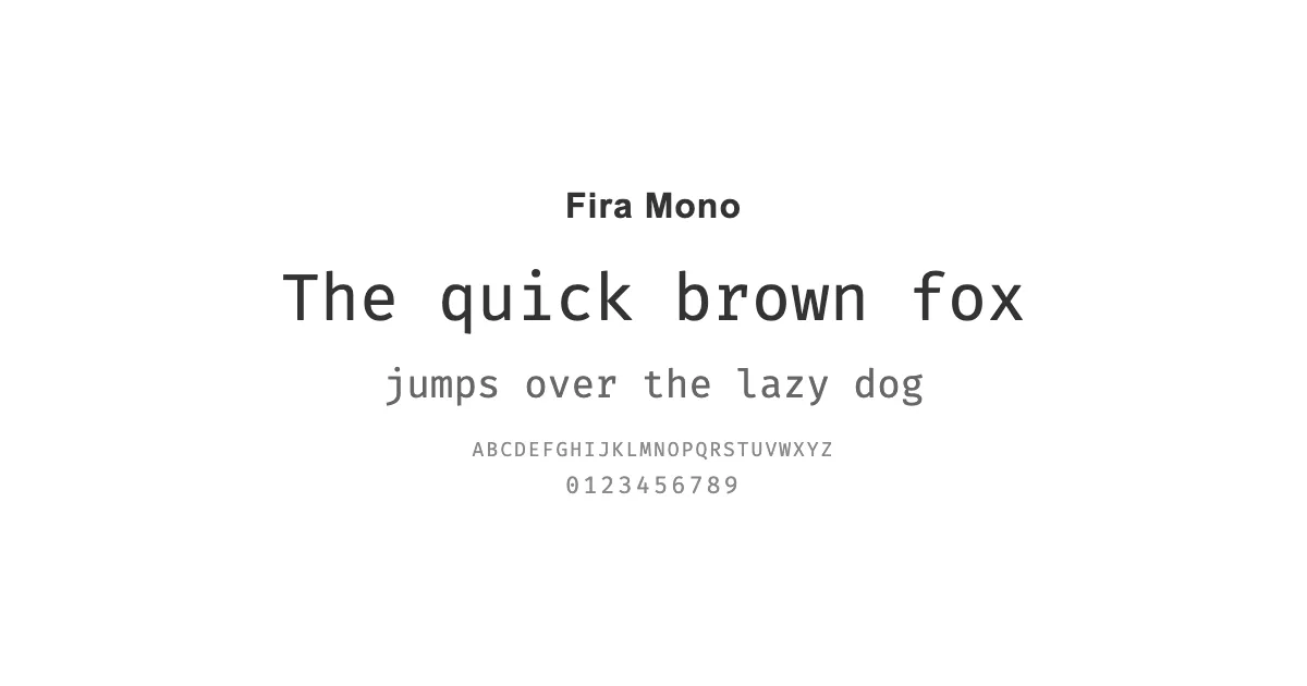Fira Monoのサムネイル画像