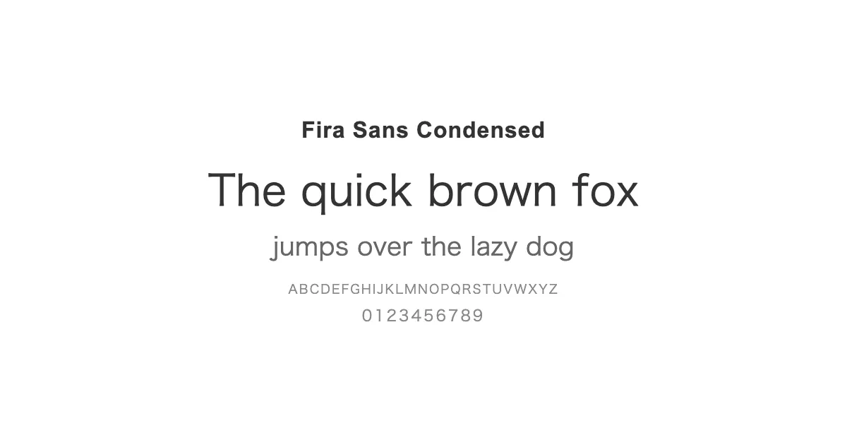 Fira Sans Condensedのサムネイル画像