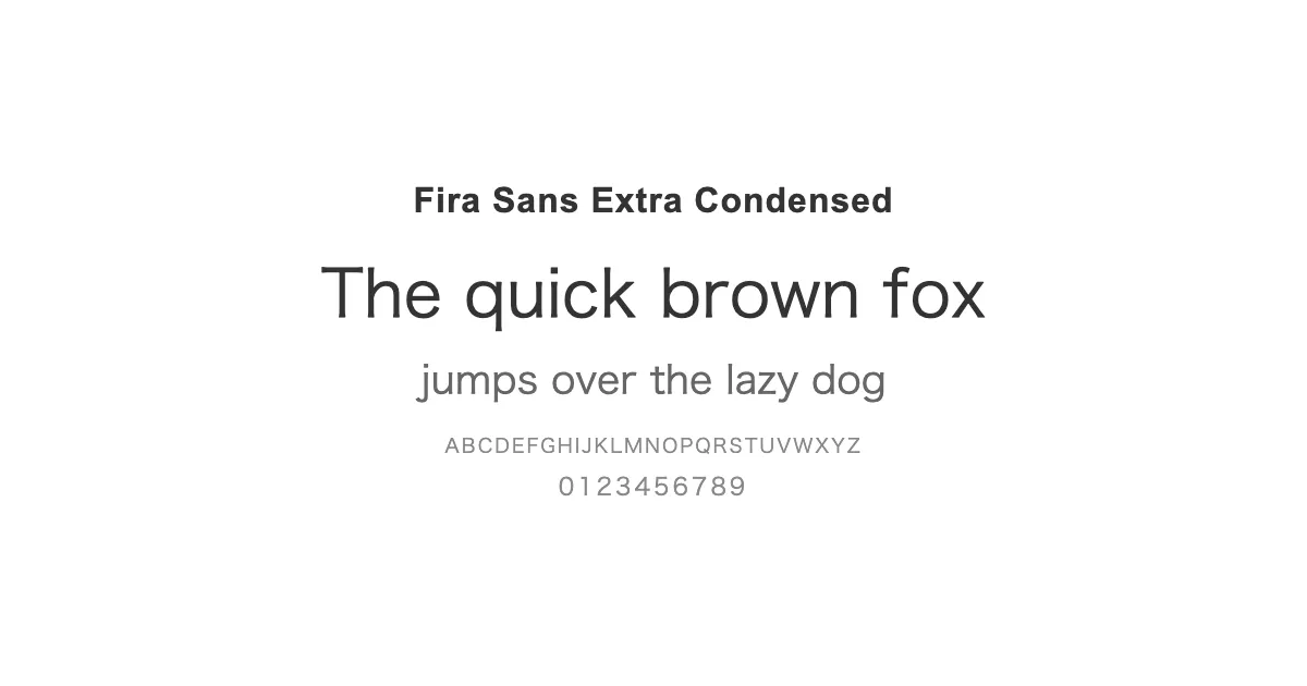 Fira Sans Extra Condensedのサムネイル画像