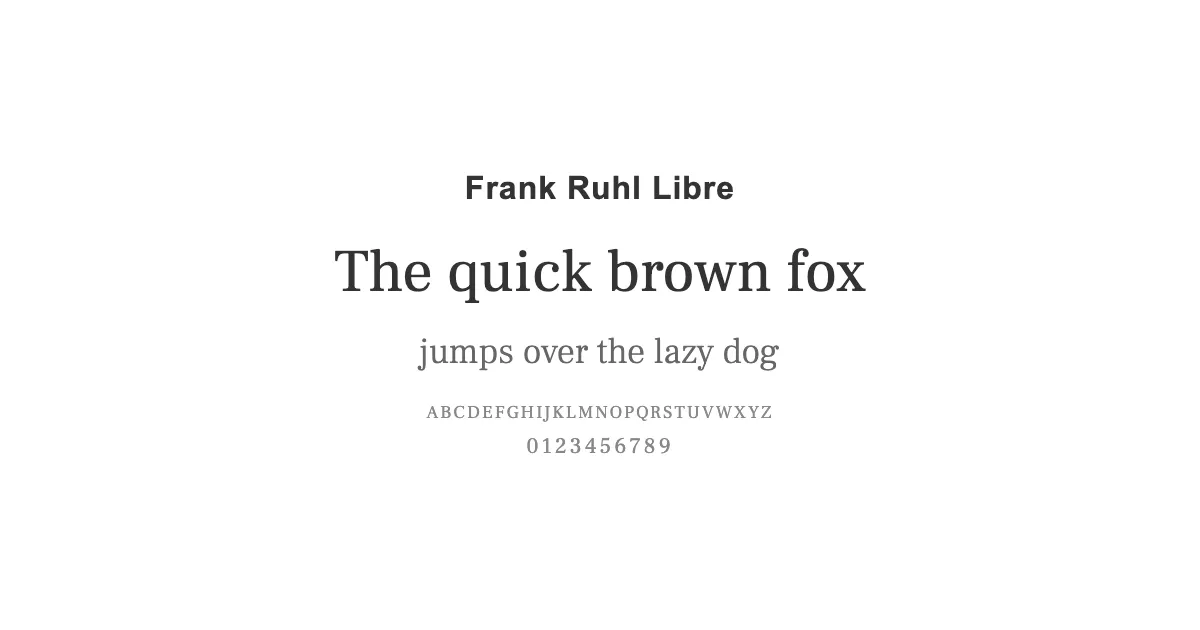 Frank Ruhl Libreのサムネイル画像