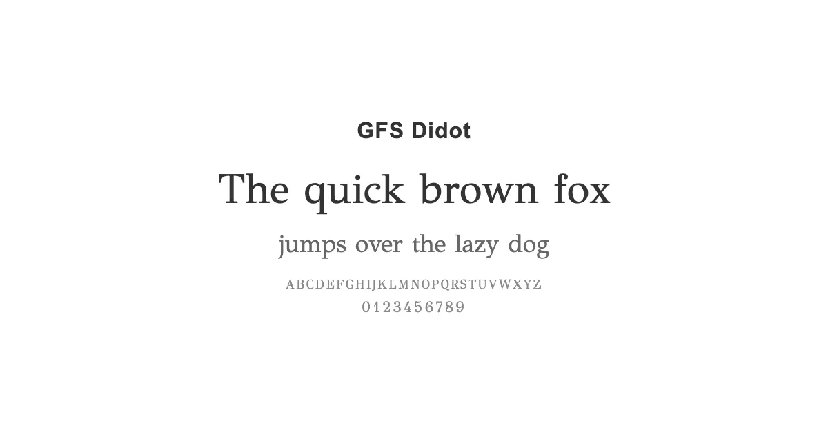 GFS Didotのサムネイル画像