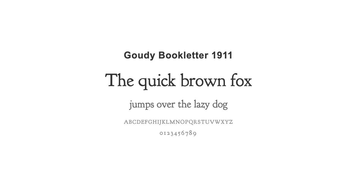 Goudy Bookletter 1911のサムネイル画像