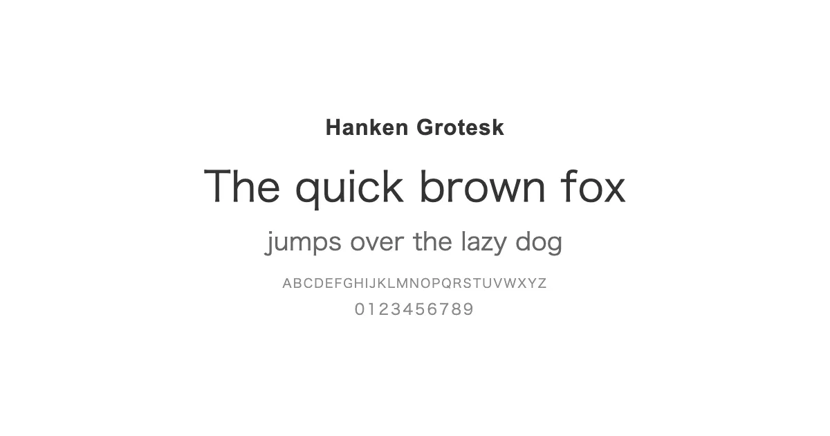 Hanken Groteskのサムネイル画像