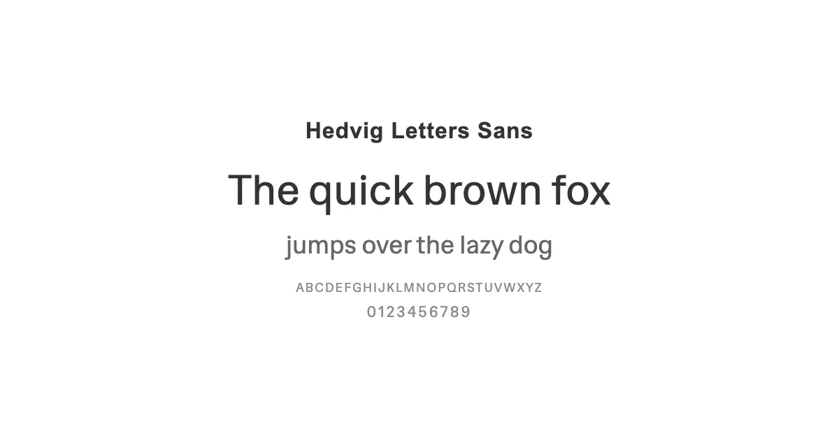 Hedvig Letters Sansのサムネイル画像