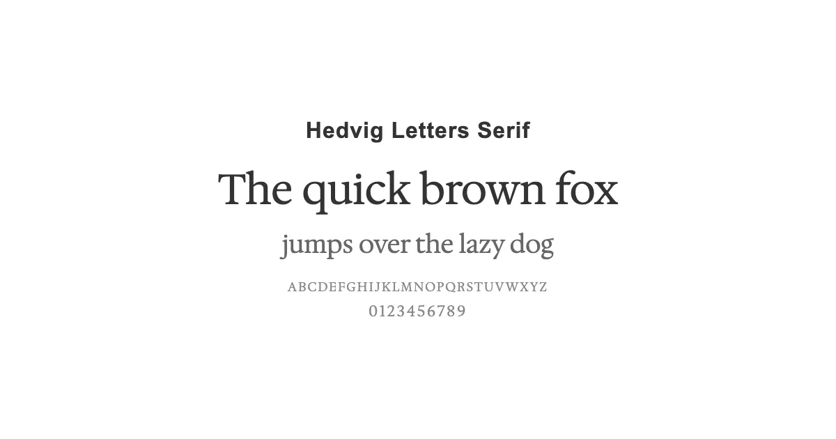 Hedvig Letters Serifのサムネイル画像