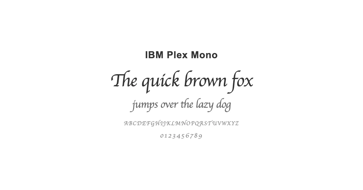 IBM Plex Monoのサムネイル画像