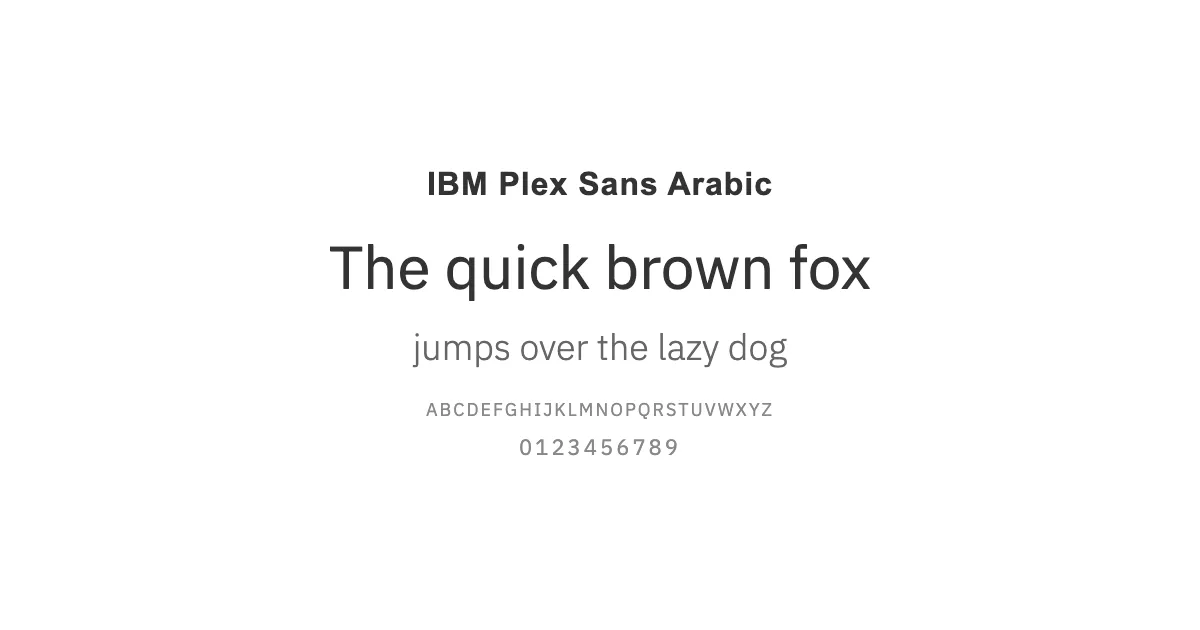 IBM Plex Sans Arabicのサムネイル画像